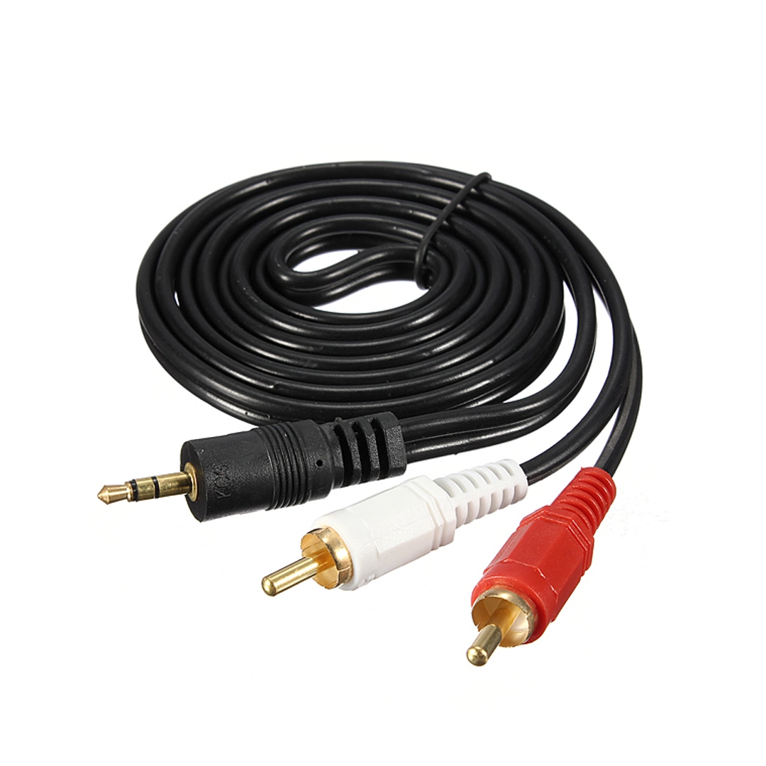 1748012339-1.webp Cable 2rca a plug 3.5mm macho estereo punta dorado 5 metros - Image 1