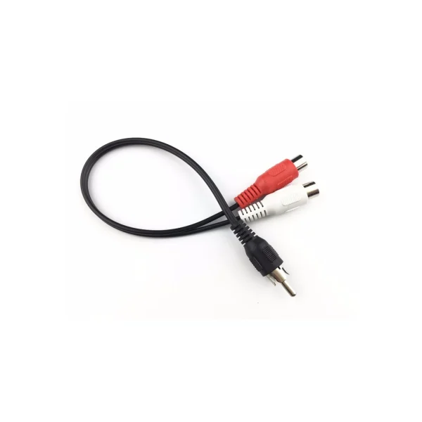 Cable de audio y rca 2 entradas hembra 1 salida macho