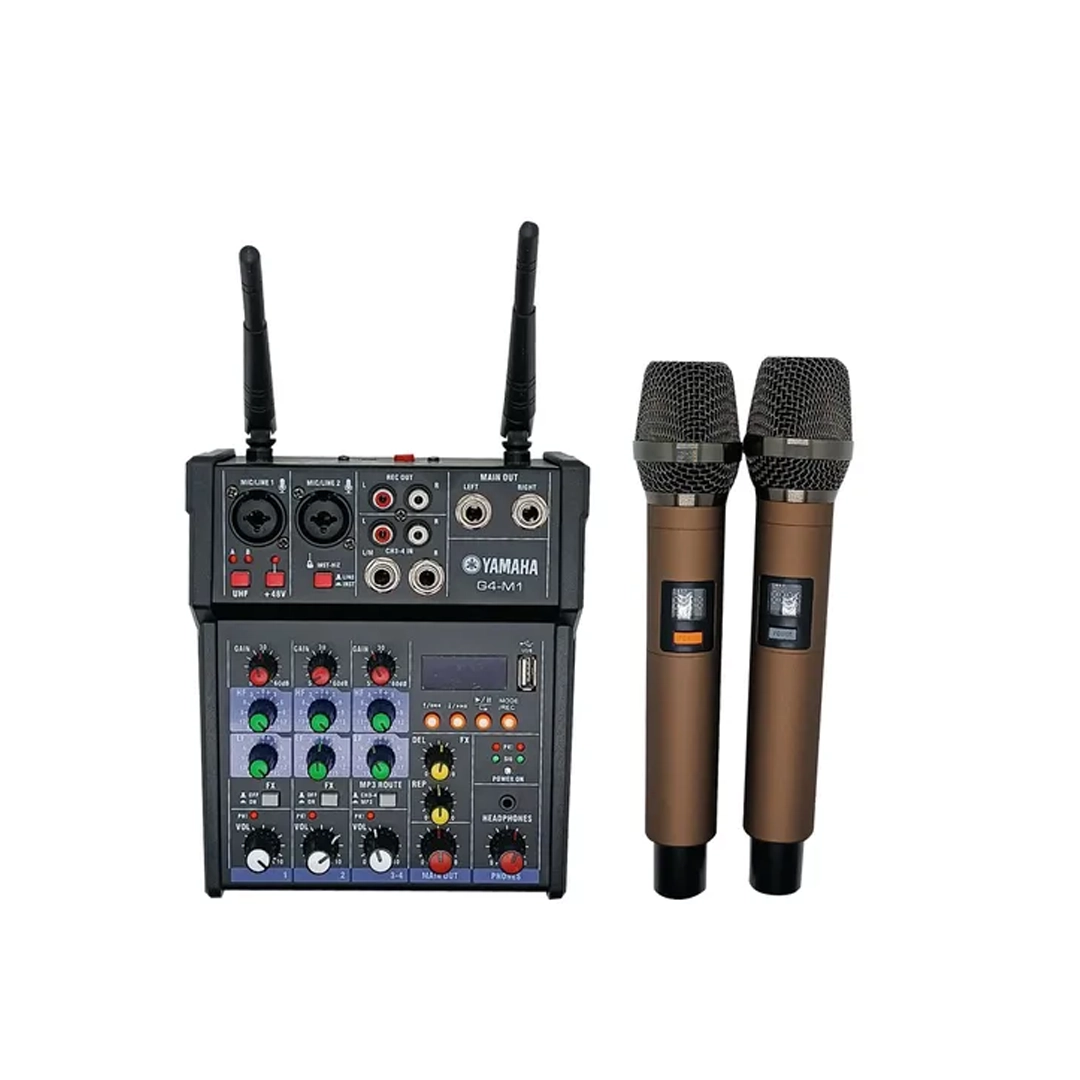 1750715989-2.webp Consola yamaha pasiva g4-m1 con 2 micrófono inalámbrico - Image 1