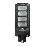Lampara solar led de poste con panel incorporado recargable 200w c/sensor movimiento control sen200wg