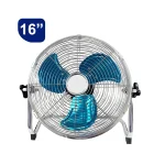 Ventilador recargable portatil metalico sin panel solar 16 pulgadas bateria litio