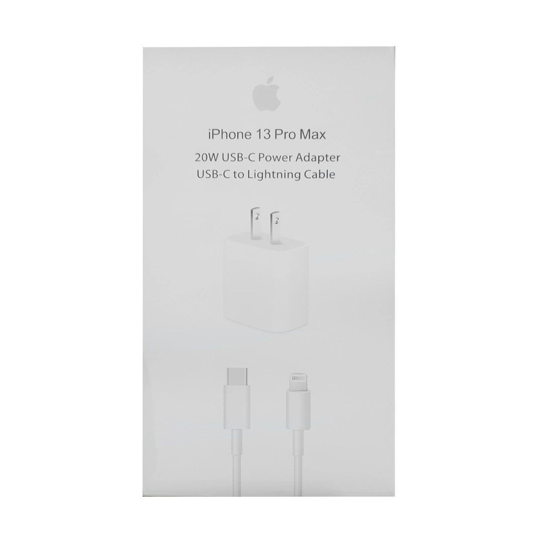 Cargador Iphone 13 pro max 20W incluye cable Tipo C – Lightning